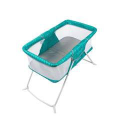 Sleep Spot Mint Crisscross Baby Bassinet - Stylish & Comfortable Infant Sleeper