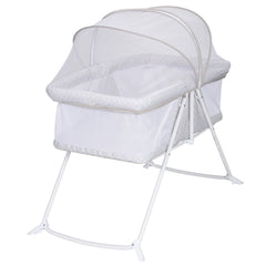 Sleep Spot Mint Crisscross Baby Bassinet - Stylish & Comfortable Infant Sleeper