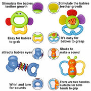 12-Piece Baby Rattle and Teether Set with Storage Box – Sensory & Developmental Toys for Newborns and Infants 0-12 Months