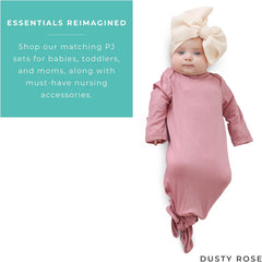 Snuggle Up: Cozy Knotted Gowns for Newborns – Soft, Stylish & Easy Diaper Changes!