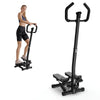 Upgraded Mini Stepper with LCD Monitor & Resistance Bands | Quiet Home Exercise Equipment | Supports Up to 330LBS