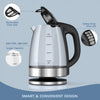 2.0L Glass Electric Kettle – 1200W Variable Temperature Control, 8-Cup Capacity, 4-Hour Keep Warm, Boil-Dry Protection