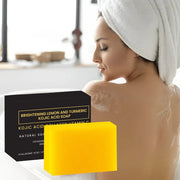 Turmeric Kojic Acid Brightening Soap | Pore-Refining Hand & Facial Soap with Essential Oils | Skin Replenishing & Radiance Boosting