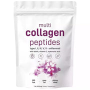  Premium Multi Collagen Peptides Powder 16oz | Grass-Fed, Non-GMO | Unflavored Collagen Protein for Healthy Skin, Hair, Nails, Joints & Gut Support | Type I, II, III, V & X