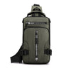 Men's Waterproof Nylon Crossbody Bag | USB Charging Travel Daypack | Multifunction Casual Messenger Chest Bag