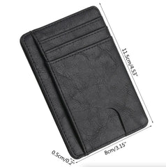 Men's Slim Leather Wallet | RFID Blocking Credit Card Holder & ID Pocket | PU Leather USA