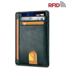 Men's Slim Leather Wallet | RFID Blocking Credit Card Holder & ID Pocket | PU Leather USA