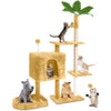 Wecharmer Cat Tree Tower for Indoor Cats | Plush Cat Condo with Green Leaves, Hanging Ball, and Leaf-Shaped Design | Cat Furniture with Scratching Posts