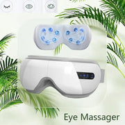 Rechargeable Eye Massager with Heat, Balloon Massage, & Vibration – Wireless Music Eye Mask with Adjustable Fit and Voice Prompts for Eye Fatigue Relief