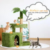 Wecharmer Cat Tree Tower for Indoor Cats | Plush Cat Condo with Green Leaves, Hanging Ball, and Leaf-Shaped Design | Cat Furniture with Scratching Posts