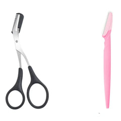 Eyebrow Trimmer Scissors with Comb – Stainless Steel Precision Beauty Tools for Women | Makeup Scissors for Perfect Eyebrows & Grooming