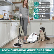 Powerful Steam Cleaner & Mop | 23 Accessories for Multipurpose Deep Cleaning & Grease Removal