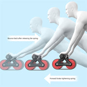 Double Wheel Ab Roller with Auto Rebound – Ideal for Men & Women. Strengthen Core, Tone Waist, and Build Muscle, Compact Home Exercise Device Branded