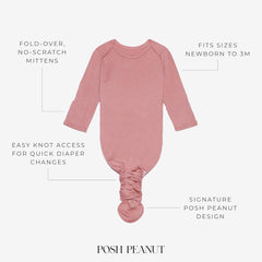 Snuggle Up: Cozy Knotted Gowns for Newborns – Soft, Stylish & Easy Diaper Changes!