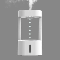 Innovative Anti-Gravity Water Drop Humidifier with Air Conditioning Mist Spray - Ideal for Quiet Bedroom or Office Use, Featuring a 580ML Water Tank