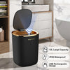 12L Smart Sensor Bathroom Trash Can | Luxury Automatic Garbage Bin for Kitchen & Toilet | Touchless Wastebasket for Smart Home