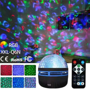 Ocean Galaxy LED Sky Projector Light - Bedroom Night Light with 14 Light Effects, USB Atmosphere Lamp