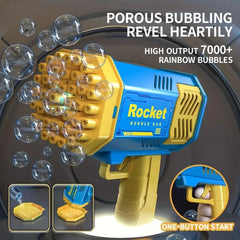 40-Hole Fully Automatic Bubble Machine | Outdoor Bubble Blower Without Battery & Bubble Solution