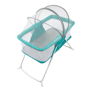 Sleep Spot Mint Crisscross Baby Bassinet - Stylish & Comfortable Infant Sleeper