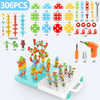 Kids Pretend Play Drill Screw Nut Puzzles Toys - 3D Puzzle Tool Set for Boys, Disassembly & Assembly Children's Drill Toy