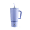 40oz Portable Spring Tumbler Cup with Handle - Food Grade  Insulated Vacuum Tumbler with Lid and Straws, Reusable Leak-Resistant Water Bottle