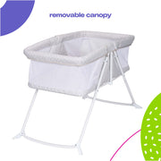 Sleep Spot Mint Crisscross Baby Bassinet - Stylish & Comfortable Infant Sleeper