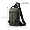 Men's Waterproof Nylon Crossbody Bag | USB Charging Travel Daypack | Multifunction Casual Messenger Chest Bag