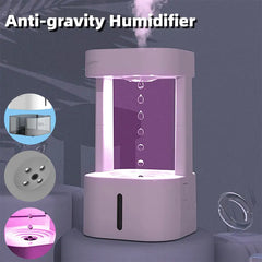 Innovative Anti-Gravity Water Drop Humidifier with Air Conditioning Mist Spray - Ideal for Quiet Bedroom or Office Use, Featuring a 580ML Water Tank