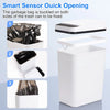 2.5 Gallon Touchless Bathroom Trash Can with Lid | Smart Plastic Waste Bin for Kitchen & Bathroom