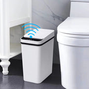 2.5 Gallon Touchless Bathroom Trash Can with Lid | Smart Plastic Waste Bin for Kitchen & Bathroom