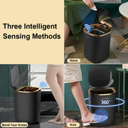 12L Smart Sensor Bathroom Trash Can | Luxury Automatic Garbage Bin for Kitchen & Toilet | Touchless Wastebasket for Smart Home