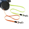 3M Reflective Retractable Dog Leash | Dual No-Tangle Leash for Small Dogs | 360° Swivel Double Dog Lead with Lights