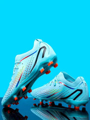 Unisex Ombre Lace-Up Football Shoes | Anti-Slip Breathable Soccer Cleats with Long Studs | Perfect for Summer Training, Match & Practice