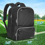 Multi-Sport Soccer Backpack | Separate Cleat & Ball Compartments | Ideal for Football, Basketball, & Volleyball (Balls & Cleats Not Included)