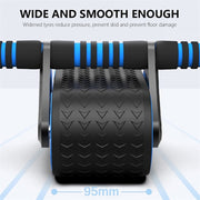 Double Wheel Ab Roller with Auto Rebound – Ideal for Men & Women. Strengthen Core, Tone Waist, and Build Muscle, Compact Home Exercise Device Branded