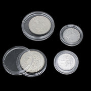 10Pcs Transparent Coin Holder Storage Boxes - Durable Plastic Coin Capsules for Collectors | 18-40mm Coin Protection Case