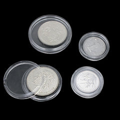 10Pcs Transparent Coin Holder Storage Boxes - Durable Plastic Coin Capsules for Collectors | 18-40mm Coin Protection Case