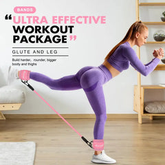 Ankle Resistance Bands with Cuffs | Leg & Butt Training Workout Equipment | Hip & Glute Kickback Bands