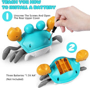 Interactive Crawling Crab Baby Toy for Tummy Time – Fun, Moving, and Dancing Infant Developmental Toy