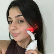 Wavy Chic 7-Color LED Microcurrent Facial Massager – Acne Treatment & Skin Firming Device for Face & Neck Rejuvenation