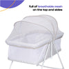 Sleep Spot Mint Crisscross Baby Bassinet - Stylish & Comfortable Infant Sleeper