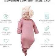 Snuggle Up: Cozy Knotted Gowns for Newborns – Soft, Stylish & Easy Diaper Changes!