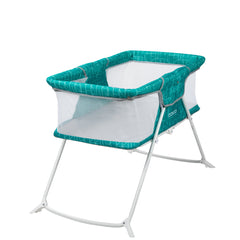 Sleep Spot Mint Crisscross Baby Bassinet - Stylish & Comfortable Infant Sleeper