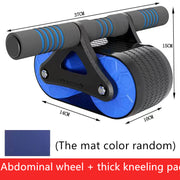 Double Wheel Ab Roller with Auto Rebound – Ideal for Men & Women. Strengthen Core, Tone Waist, and Build Muscle, Compact Home Exercise Device Branded