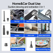 Wireless Handheld Car Vacuum Cleaner - 95000PA Strong Suction, Portable and Powerful Blower for Home and Car