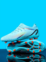 Unisex Ombre Lace-Up Football Shoes | Anti-Slip Breathable Soccer Cleats with Long Studs | Perfect for Summer Training, Match & Practice