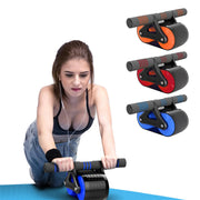 Double Wheel Ab Roller with Auto Rebound – Ideal for Men & Women. Strengthen Core, Tone Waist, and Build Muscle, Compact Home Exercise Device Branded