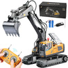 Remote Control Excavator – 11 Channel RC Construction Vehicle Toy with Rechargeable Battery, Lights & Sounds – Perfect Gifts for Kids Ages 3-12