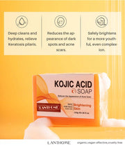  Kojic Acid & Turmeric Soap - Skin Brightening for Dark Spots & Acne | Face & Body Cleanser | Hand Soap Bar for Smooth, Clear Skin - 100g/3.38oz