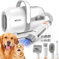 Pet Grooming Kit - Dog Grooming Vacuum, Clippers, Brush for Shedding with Vacuum Tools - Low Noise Dog Hair Remover, Grooming Supplies 